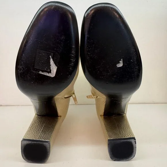 YSL, Gold Lou Lou Ankle Boots Ankle Boots & Booties
